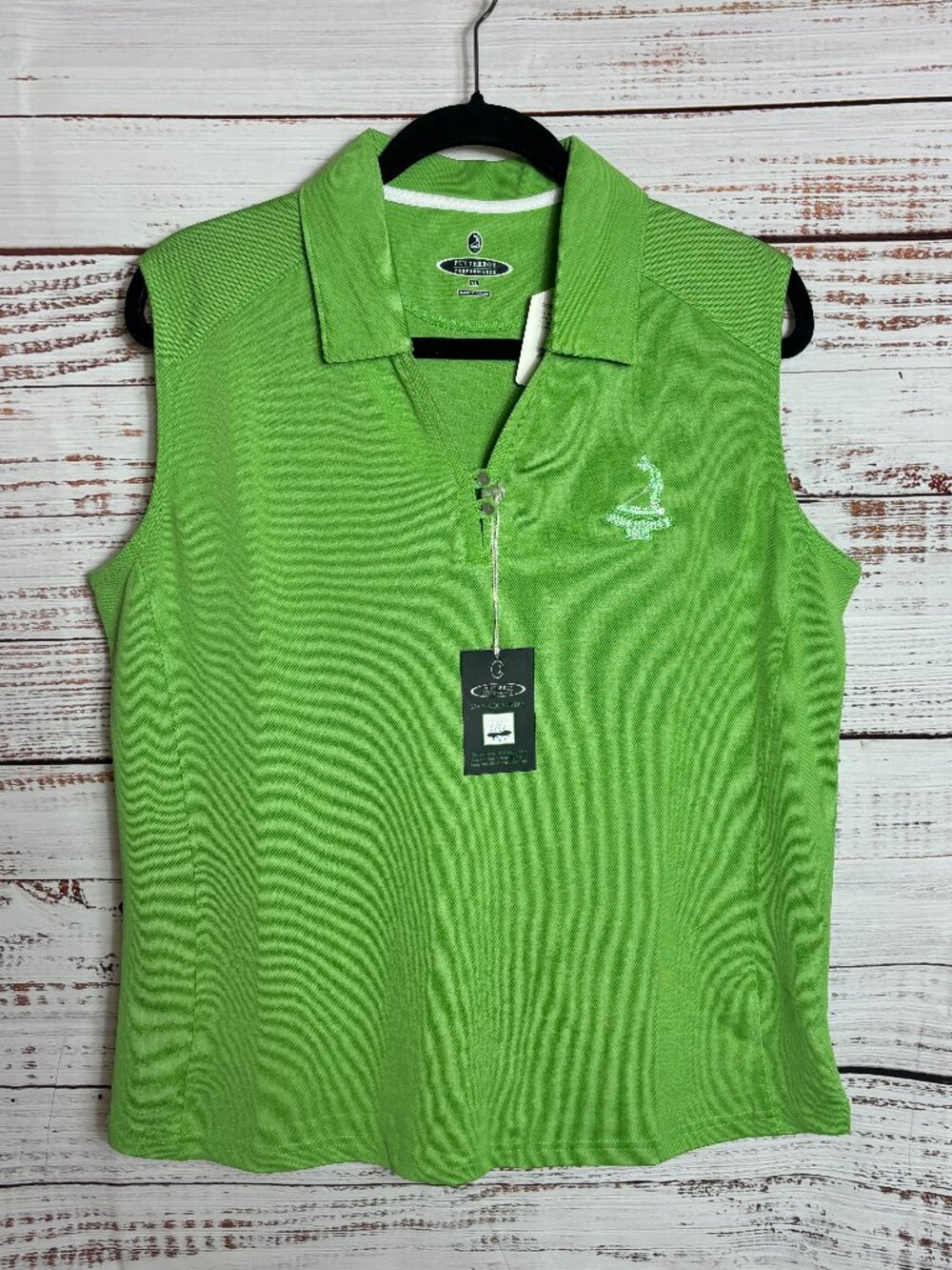 Putterboy Performance 2014 US Open Pinehurst women’s golf shirt green size XL
